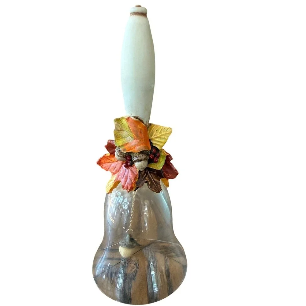 Vintage Avon Harvest Bounty Crystal Bell 1988 Lead Crystal Fall Decor Boxed